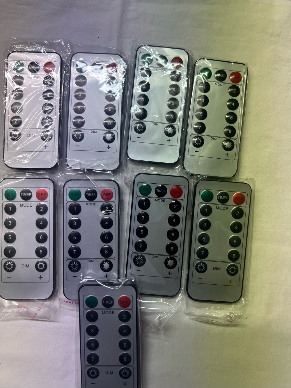 Lot of 9 - Brand New Universal Infrared LED Strip Remote Control - Gray